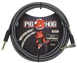 Pig Hog PCH10AGR Amplifier Grill Instrument Cable Right Angle 10 Foot Front View